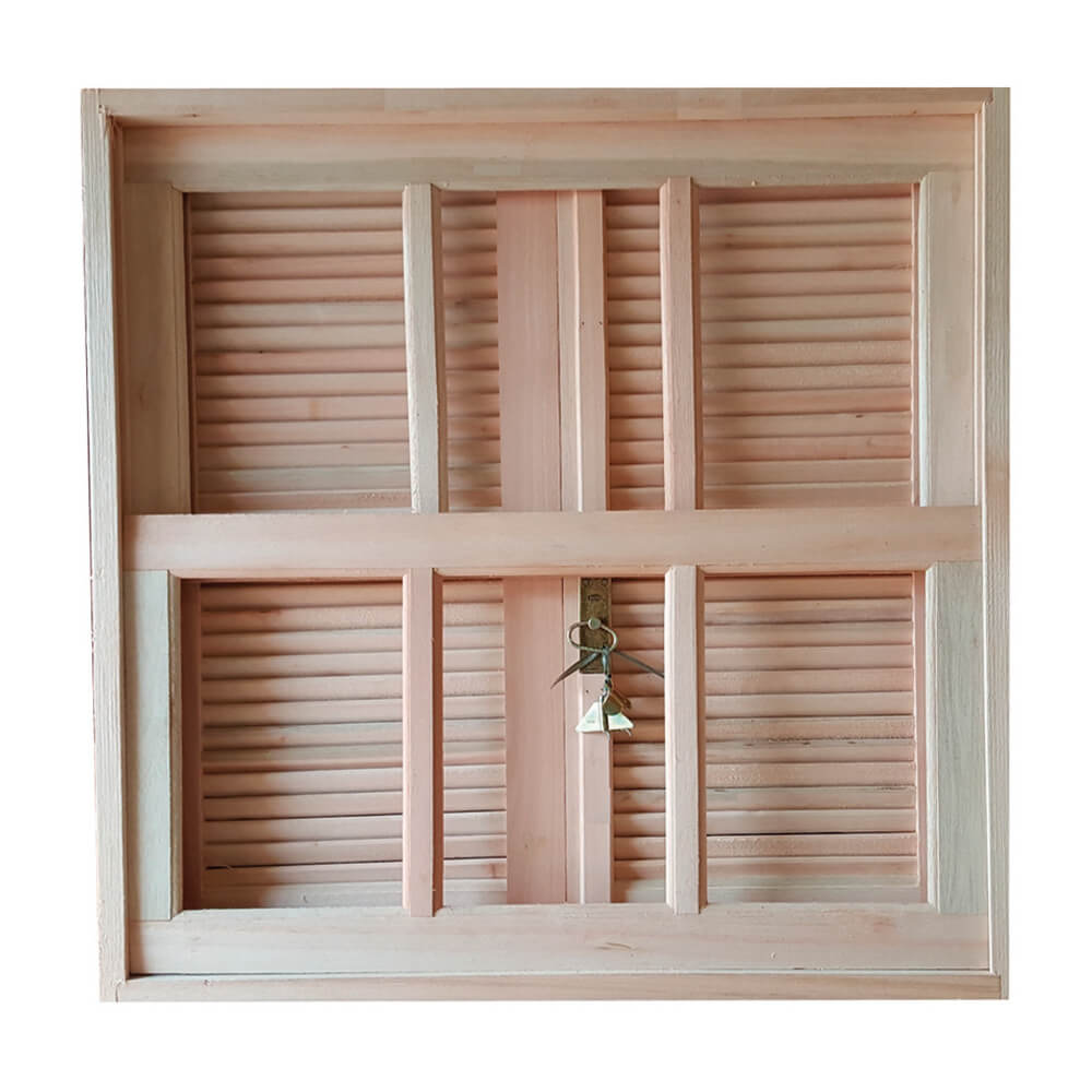 Janela Guilhotina de Eucalipto 100x100
